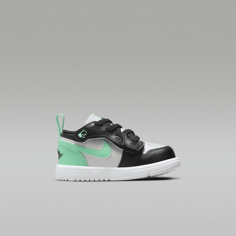 Nike Jordan 1 Low Alt Lasten Kengät Mustat Valkoinen Vihreä | 604UHXARP