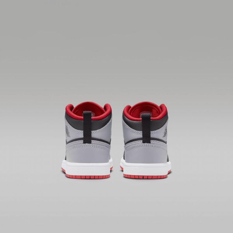 Nike Jordan 1 Mid Lasten Kengät Harmaat Mustat | 953CGZWPK