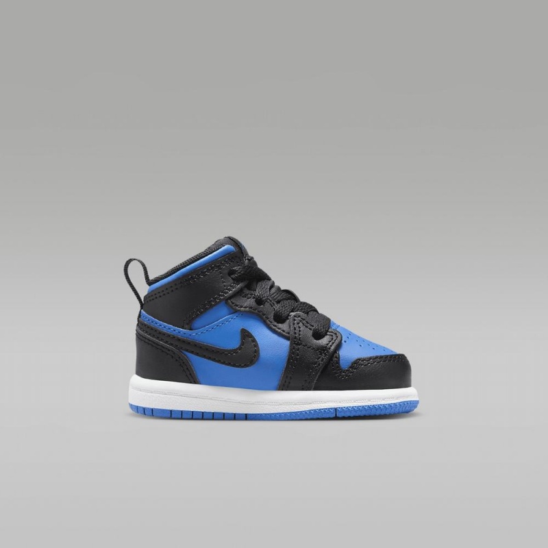 Nike Jordan 1 Mid Lasten Kengät Mustat Sininen | 961CKMNGF