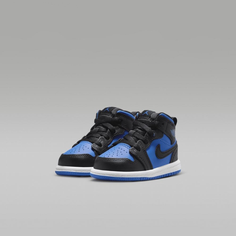 Nike Jordan 1 Mid Lasten Kengät Mustat Sininen | 961CKMNGF
