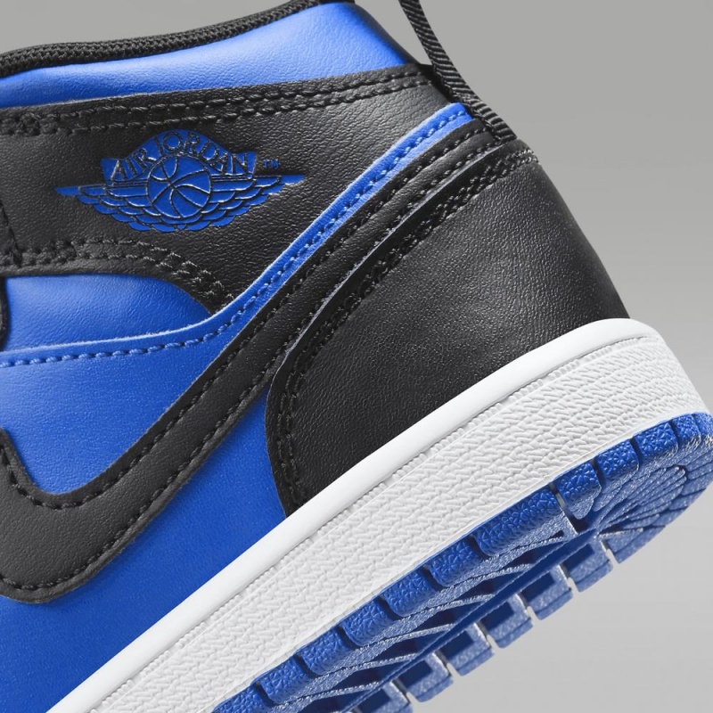 Nike Jordan 1 Mid Lasten Kengät Sininen Mustat | 809ZYODRN