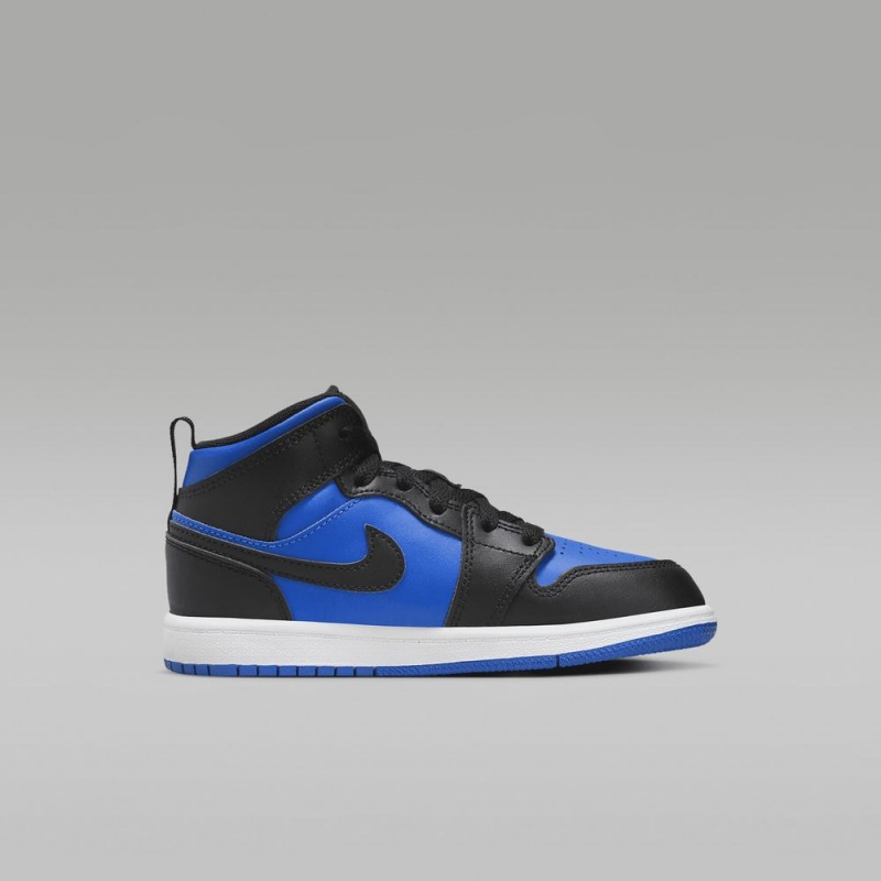 Nike Jordan 1 Mid Lasten Kengät Sininen Mustat | 809ZYODRN