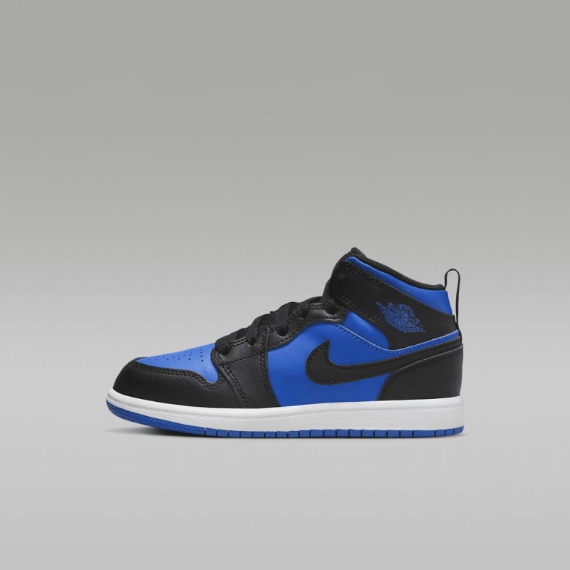 Nike Jordan 1 Mid Lasten Kengät Sininen Mustat | 809ZYODRN