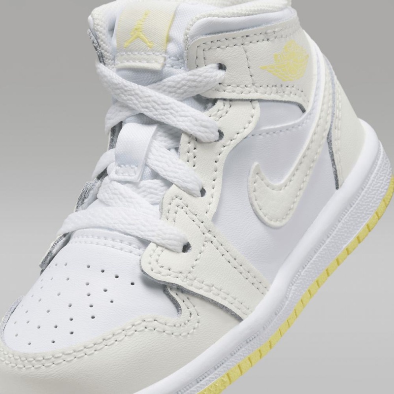 Nike Jordan 1 Mid Lasten Kengät Valkoinen | 732MNGIUW
