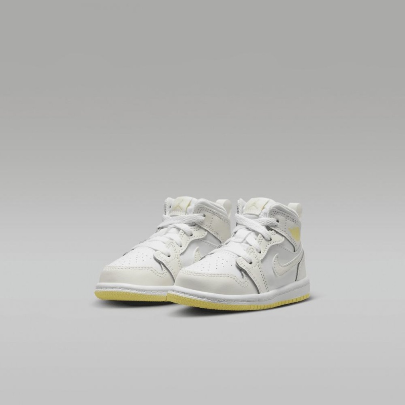 Nike Jordan 1 Mid Lasten Kengät Valkoinen | 732MNGIUW