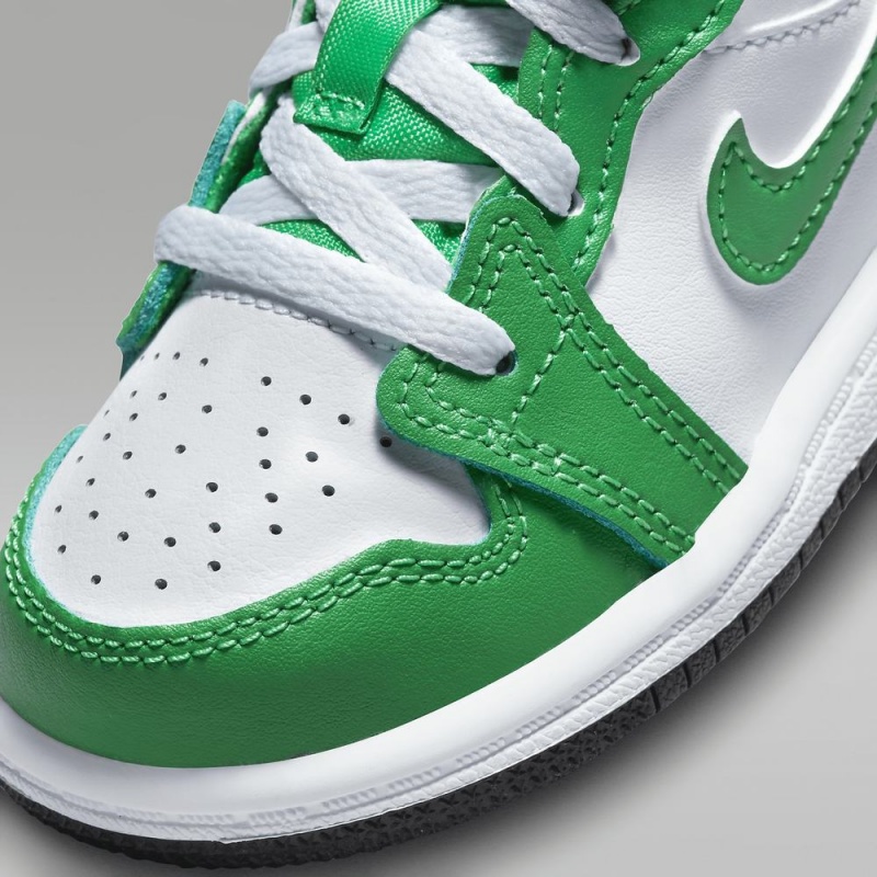 Nike Jordan 1 Mid Lasten Kengät Vihreä Valkoinen | 178ZCOSDJ