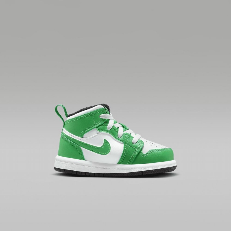 Nike Jordan 1 Mid Lasten Kengät Vihreä Valkoinen | 178ZCOSDJ