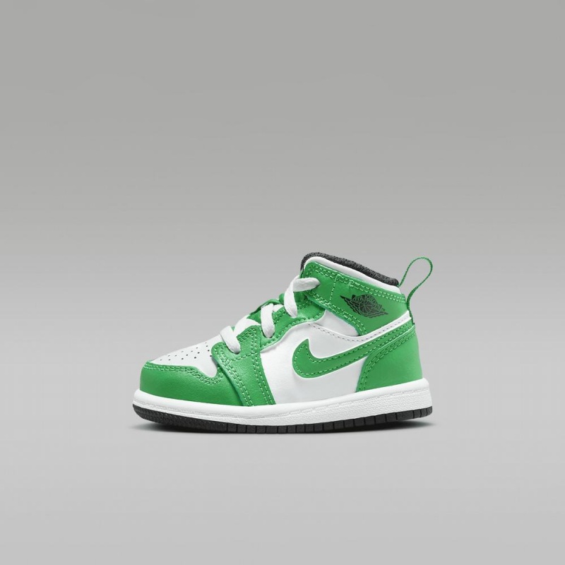 Nike Jordan 1 Mid Lasten Kengät Vihreä Valkoinen | 178ZCOSDJ