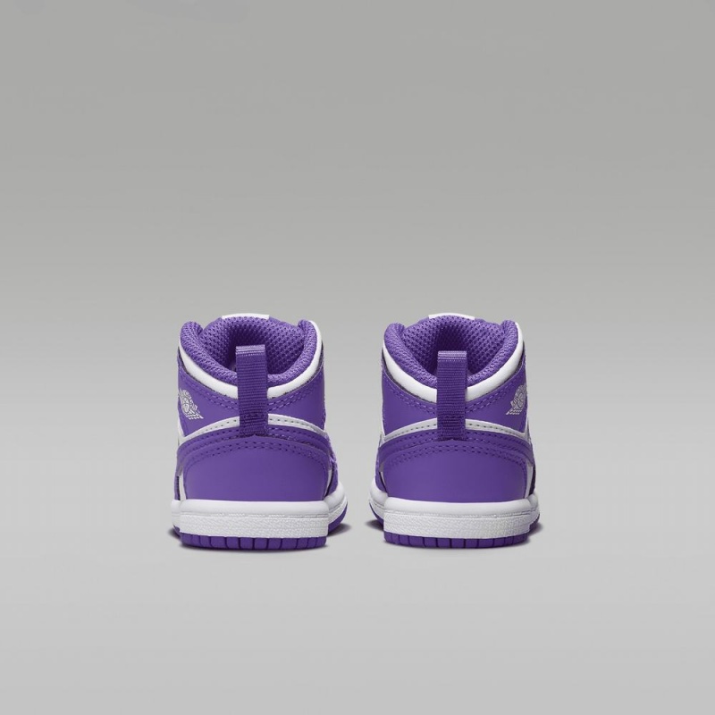 Nike Jordan 1 Mid Lasten Kengät Violetit Valkoinen | 201KREFDN