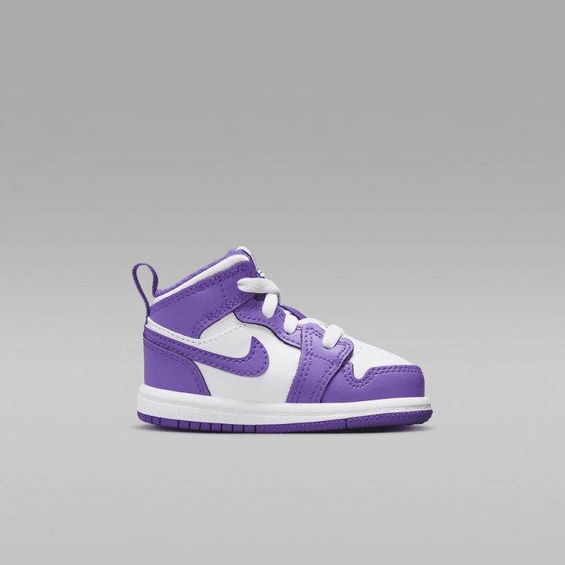 Nike Jordan 1 Mid Lasten Kengät Violetit Valkoinen | 201KREFDN