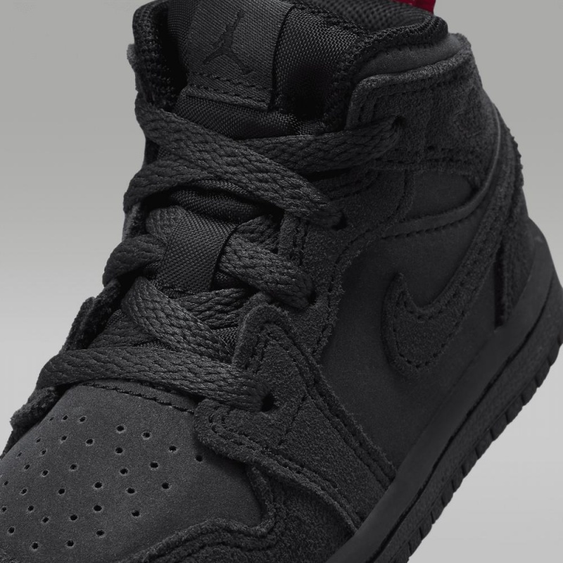 Nike Jordan 1 Mid SE Craft Lasten Kengät Mustat | 731FLHCGD
