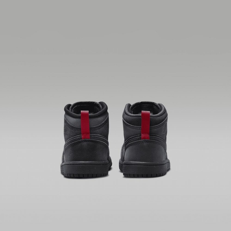 Nike Jordan 1 Mid SE Craft Lasten Kengät Tummanharmaat Punainen Mustat | 320OIBKDM