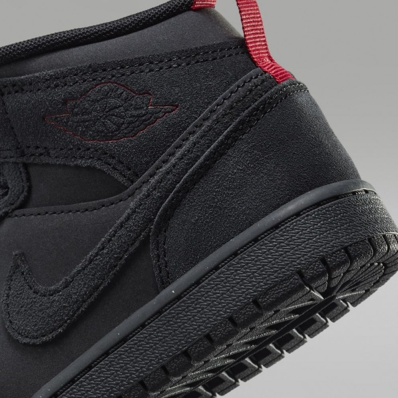 Nike Jordan 1 Mid SE Craft Lasten Kengät Tummanharmaat Punainen Mustat | 320OIBKDM