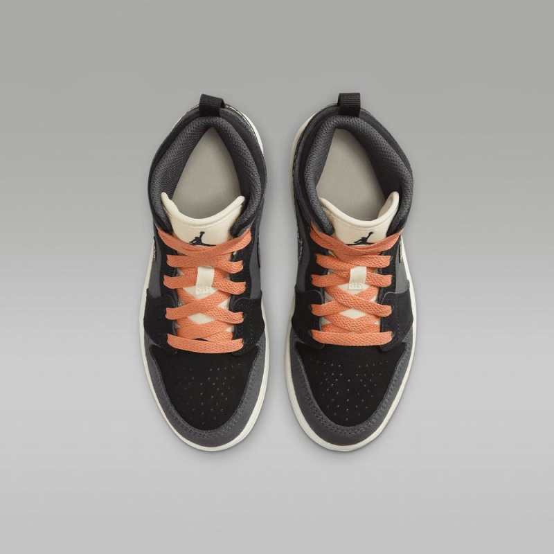 Nike Jordan 1 Mid SE Craft Lasten Kengät Tummanharmaat Oranssi | 962KUZXEW