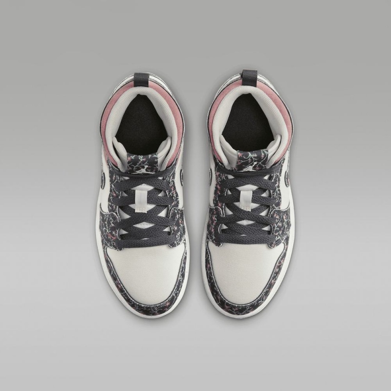 Nike Jordan 1 Mid SE Lasten Kengät Kukka Valkoinen Pinkki | 945WEDGSX