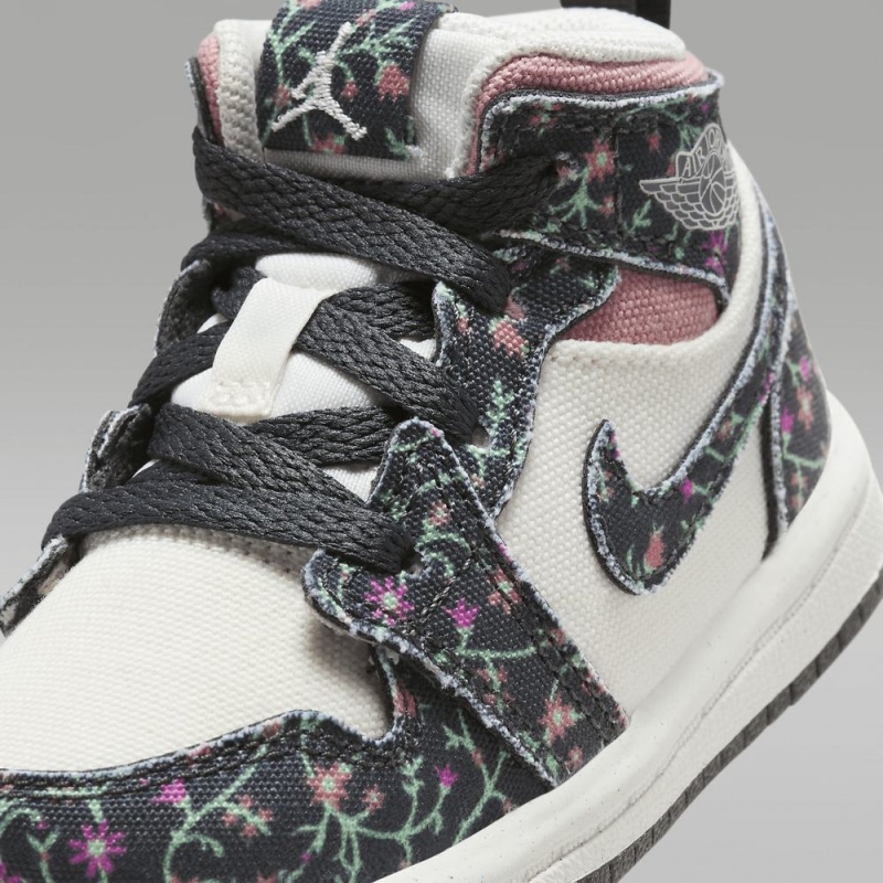 Nike Jordan 1 Mid SE Lasten Kengät Kukka Valkoinen Pinkki | 092LXRWUF