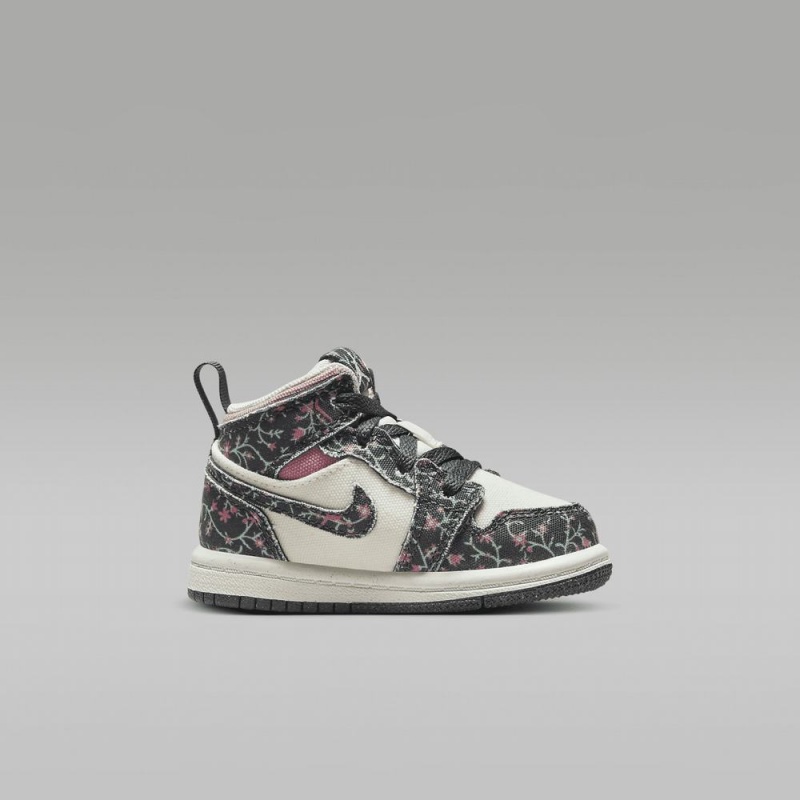 Nike Jordan 1 Mid SE Lasten Kengät Kukka Valkoinen Pinkki | 092LXRWUF