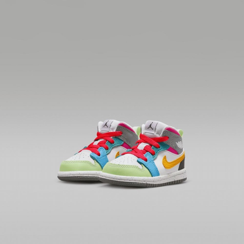 Nike Jordan 1 Mid SE Lasten Kengät Monivärinen | 678XJOZFW