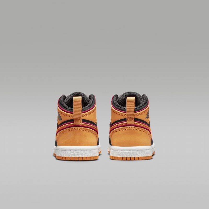 Nike Jordan 1 Mid SE Lasten Kengät Mustat Keltainen | 314RLMKID