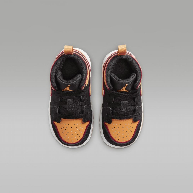 Nike Jordan 1 Mid SE Lasten Kengät Mustat Keltainen | 314RLMKID