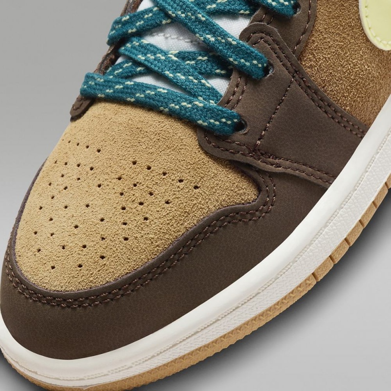 Nike Jordan 1 Mid SE Lasten Kengät Ruskea | 059UODMPL