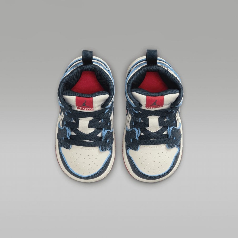 Nike Jordan 1 Mid SE Lasten Kengät Sininen Valkoinen | 182IRHBSL