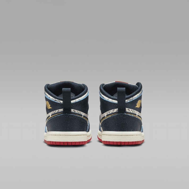 Nike Jordan 1 Mid SE Lasten Kengät Sininen Valkoinen | 182IRHBSL