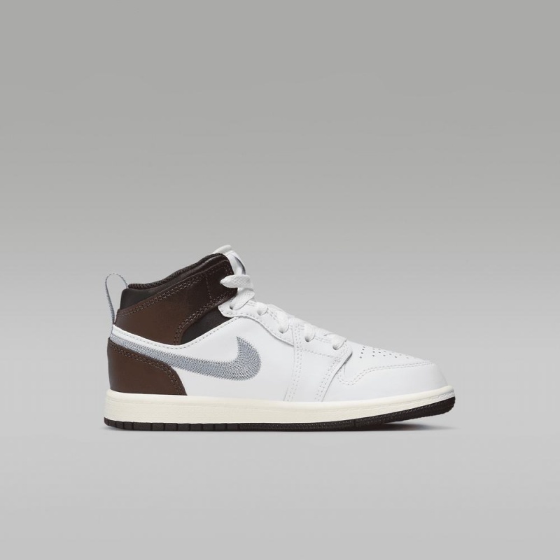 Nike Jordan 1 Mid SE Lasten Kengät Valkoinen Suklaa | 850ZAGHSV