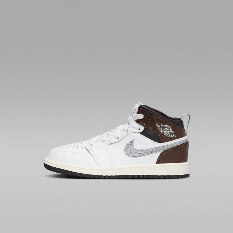Nike Jordan 1 Mid SE Lasten Kengät Valkoinen Suklaa | 850ZAGHSV