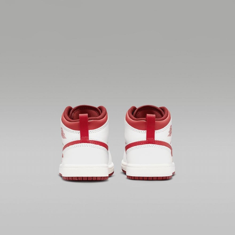 Nike Jordan 1 Mid SE Lasten Kengät Valkoinen Punainen | 642LTUDHK