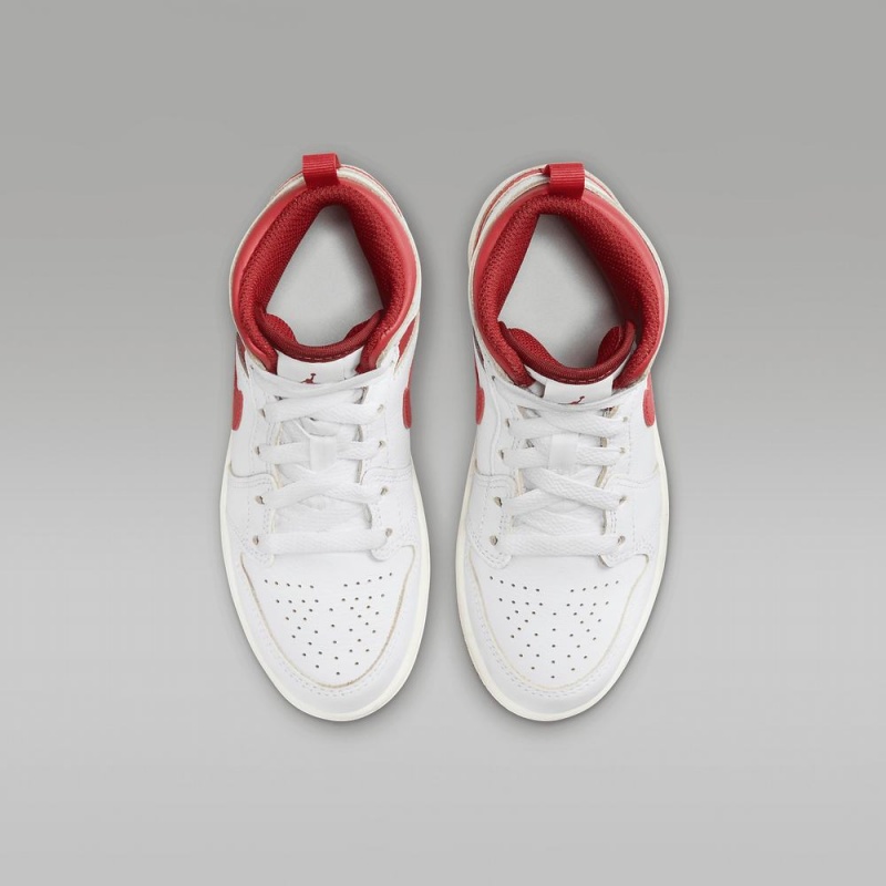 Nike Jordan 1 Mid SE Lasten Kengät Valkoinen Punainen | 642LTUDHK
