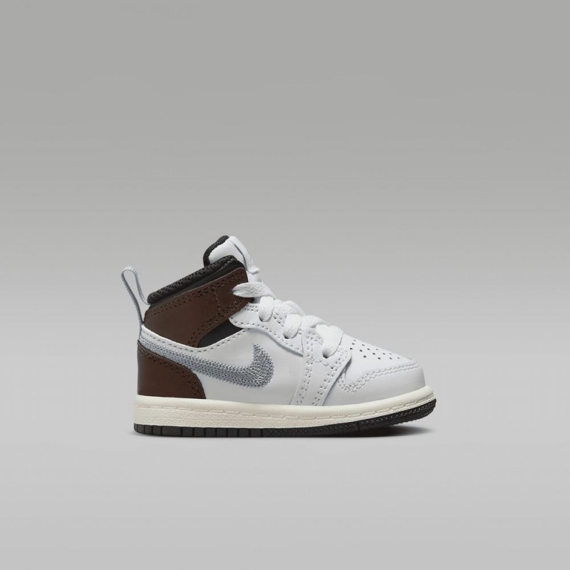 Nike Jordan 1 Mid SE Lasten Kengät Valkoinen Suklaa | 041FMHZIG