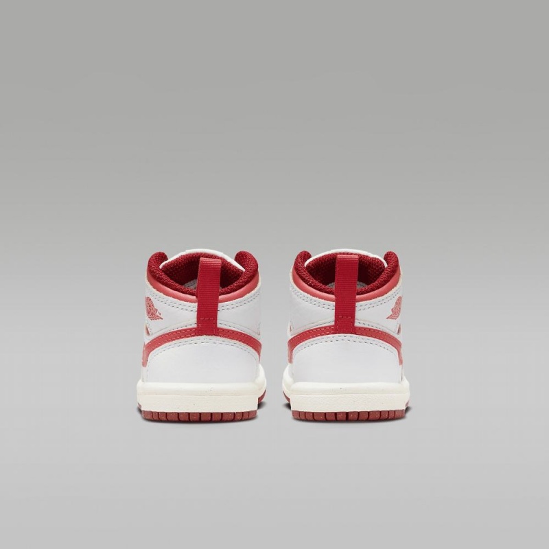 Nike Jordan 1 Mid SE Lasten Kengät Valkoinen Punainen | 961APJQMN
