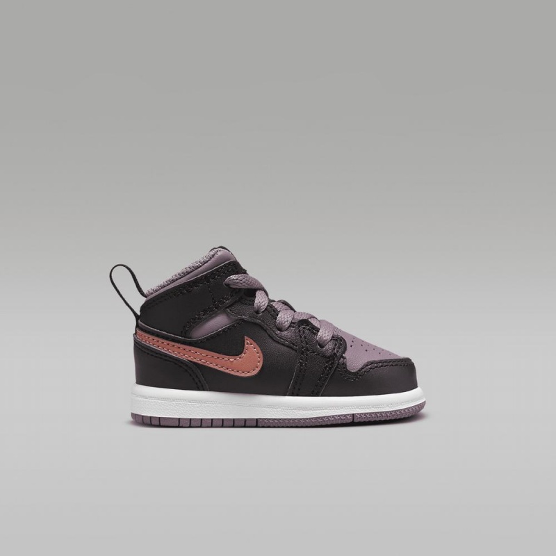 Nike Jordan 1 Mid SE Lasten Kengät Violetit Mustat | 768ZJYLXW