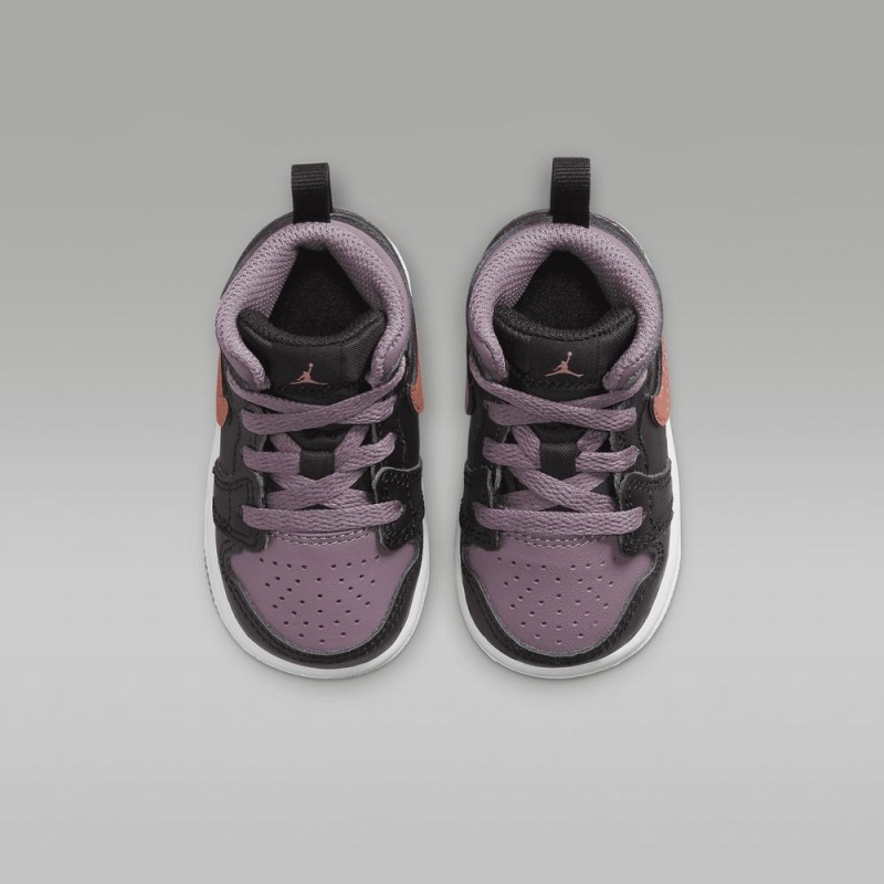 Nike Jordan 1 Mid SE Lasten Kengät Violetit Mustat | 768ZJYLXW