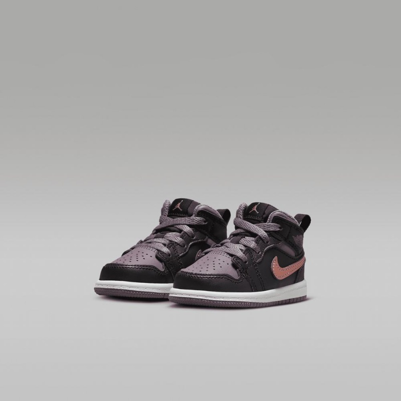 Nike Jordan 1 Mid SE Lasten Kengät Violetit Mustat | 768ZJYLXW