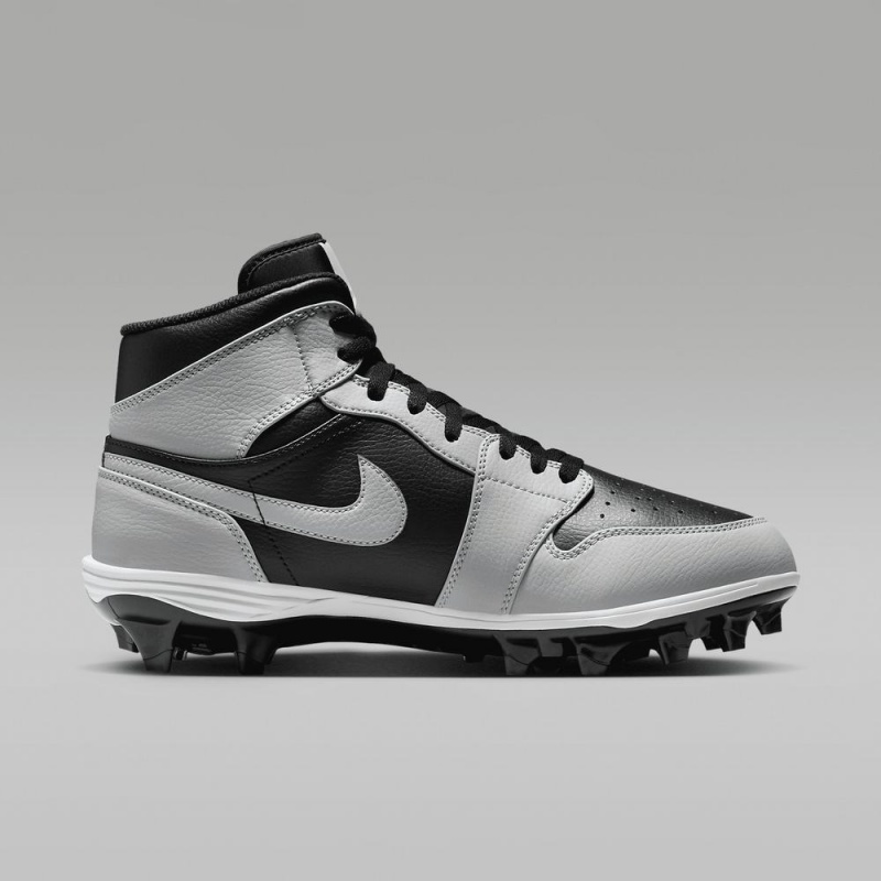Nike Jordan 1 Mid TD Miesten Kengät Metal Hopea Mustat | 305FOLNAV