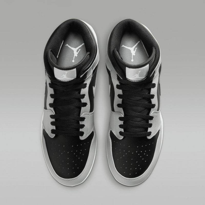 Nike Jordan 1 Mid TD Miesten Kengät Metal Hopea Mustat | 305FOLNAV