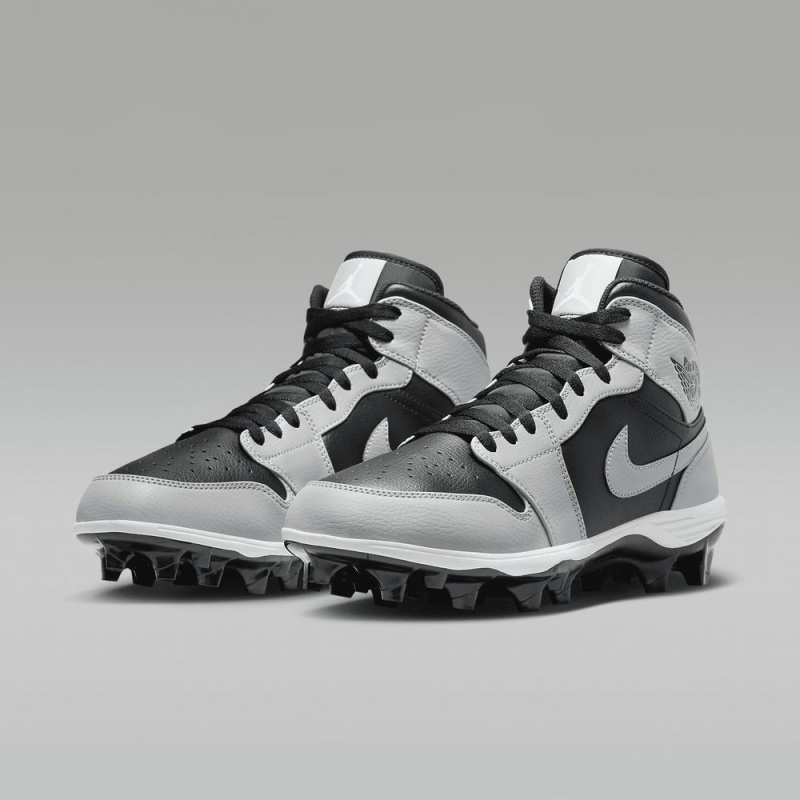 Nike Jordan 1 Mid TD Miesten Kengät Metal Hopea Mustat | 305FOLNAV