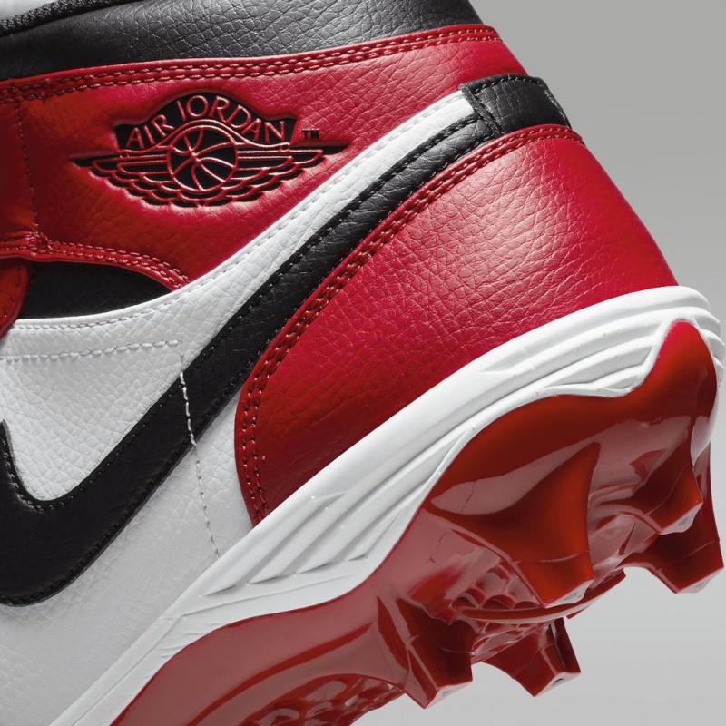 Nike Jordan 1 Mid TD Miesten Kengät Valkoinen Punainen Mustat | 231ZDXKEB