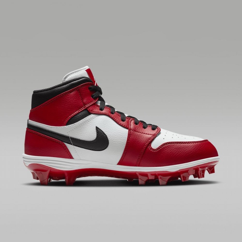 Nike Jordan 1 Mid TD Miesten Kengät Valkoinen Punainen Mustat | 231ZDXKEB