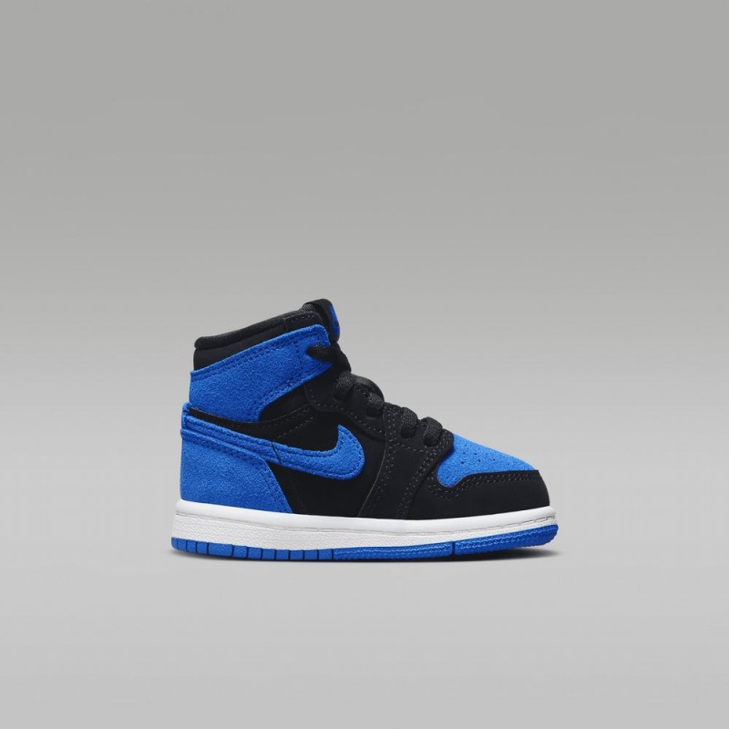 Nike Jordan 1 Retro High OG Lasten Kengät Mustat Valkoinen Kuninkaallinen Sininen Sininen | 283OMYHKP