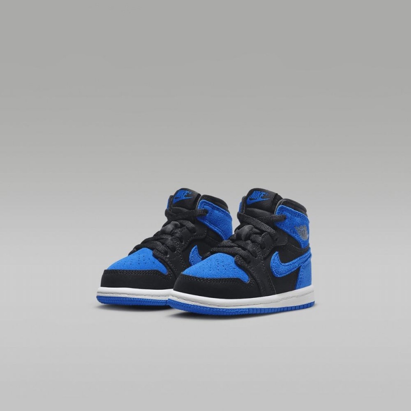 Nike Jordan 1 Retro High OG Lasten Kengät Mustat Valkoinen Kuninkaallinen Sininen Sininen | 283OMYHKP