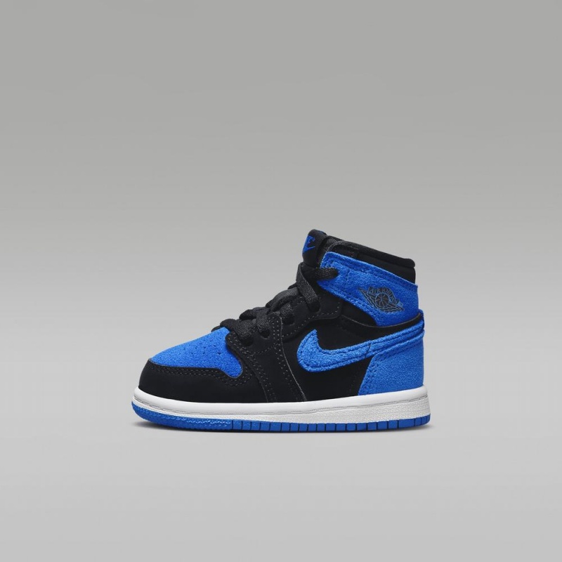 Nike Jordan 1 Retro High OG Lasten Kengät Mustat Valkoinen Kuninkaallinen Sininen Sininen | 283OMYHKP