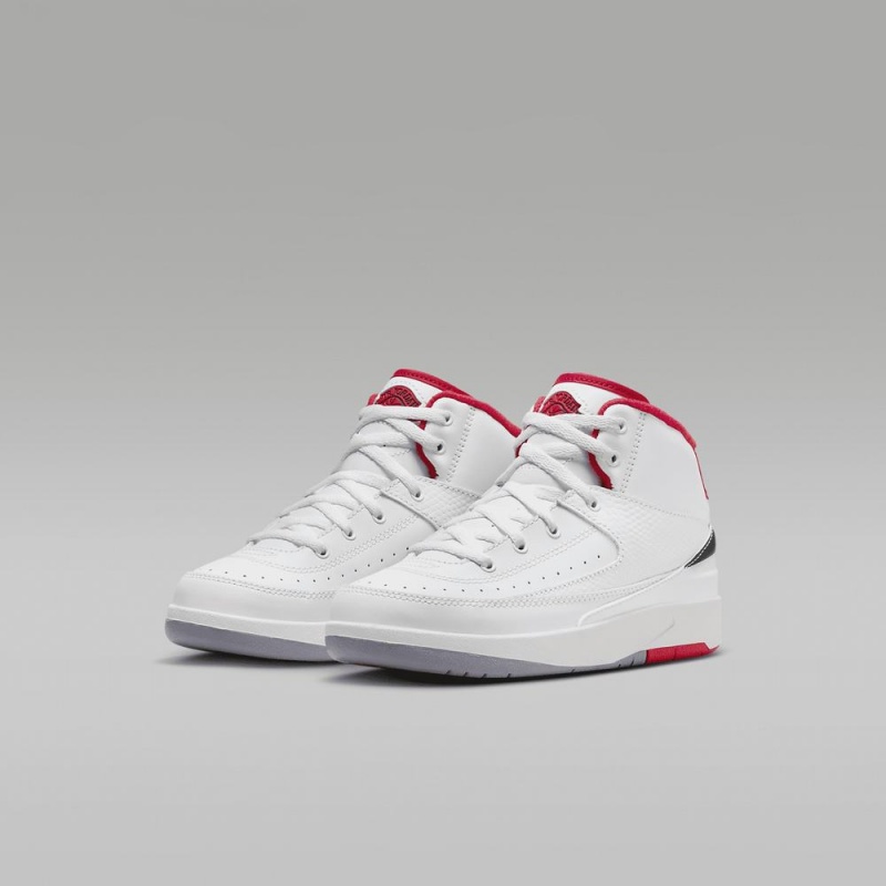 Nike Jordan 2 Retro Lasten Kengät Valkoinen Punainen | 417FXKLTP