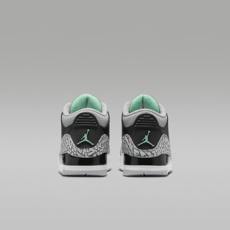 Nike Jordan 3 Retro Lasten Kengät Mustat Harmaat Valkoinen Vihreä | 123WREPDU