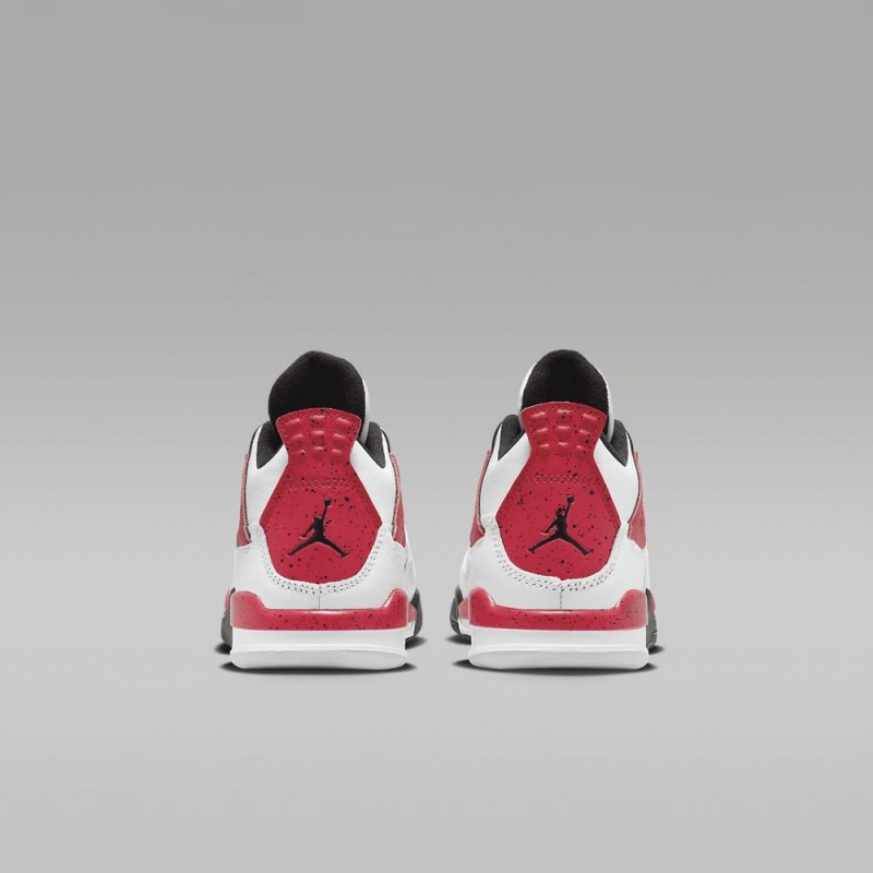 Nike Jordan 4 Retro Lasten Kengät Valkoinen Mustat Harmaat Punainen | 837HNMRGL