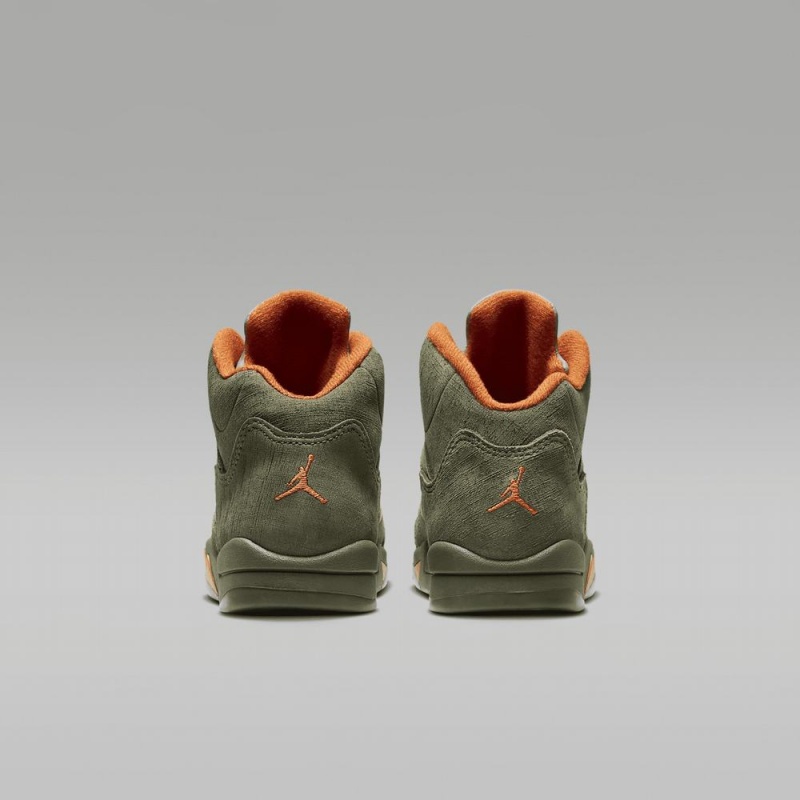 Nike Jordan 5 Retro Lasten Kengät Oliivinvihreä Oranssi | 569EHANSX