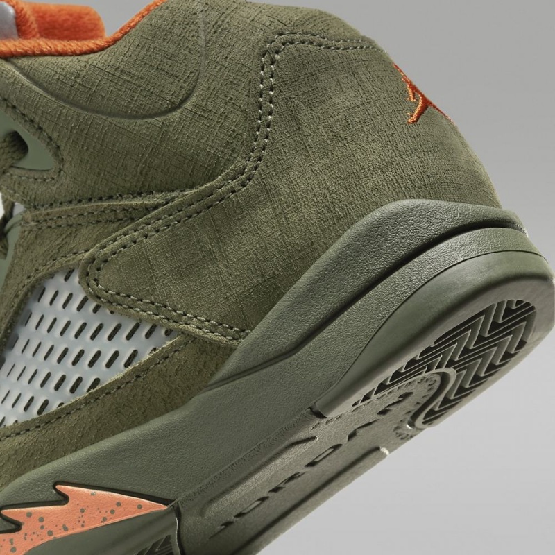 Nike Jordan 5 Retro Lasten Kengät Oliivinvihreä Oranssi | 569EHANSX