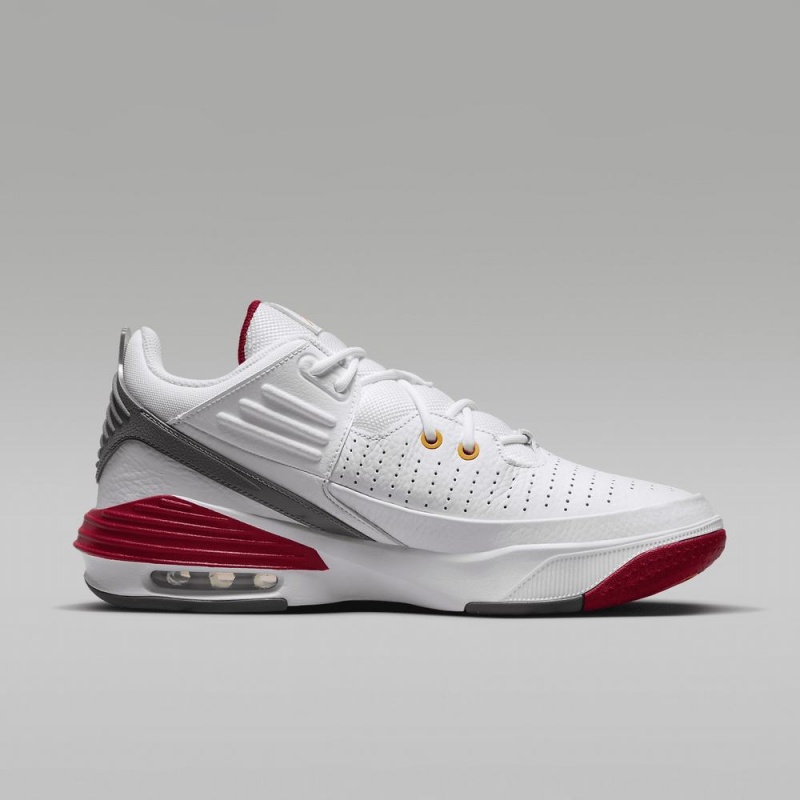 Nike Jordan Max Aura 5 Miesten Kengät Valkoinen Punainen Syvä Harmaat Oranssi | 214FKTEDG